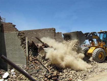 110 Houses Built on Govt. Land Razed